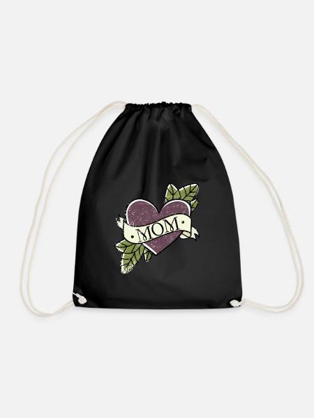 Mama Herz Tattoo - Turnbeutel - Schwarz