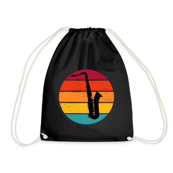 Saxophoniste Homme Saxophone Femmes Saxophoniste - Sac de sport léger - noir - Devant
