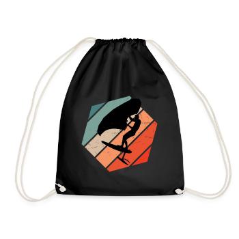 foilwing wingsurfen wingsurf Damen Herren - Turnbeutel - Schwarz - Vorne