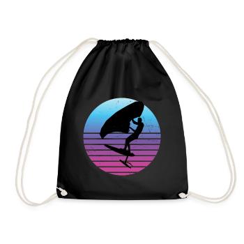 wingfoil foilwing homme hydroptère wingsurfen - Sac de sport léger - noir - Devant
