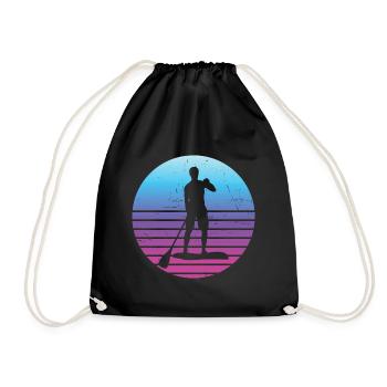 Stand up Paddling Board Women's Standup Paddling - Drawstring Bag - black - Front