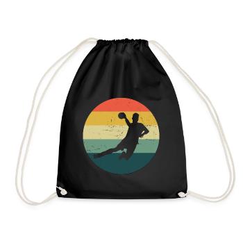 Handball Games Women Handball Handball Men - Drawstring Bag - black - Front