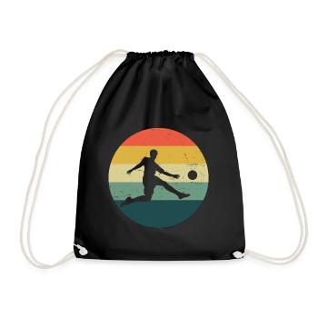 Herren Fussballer Damen Fussball Fussballspieler - Turnbeutel - Schwarz - Vorne