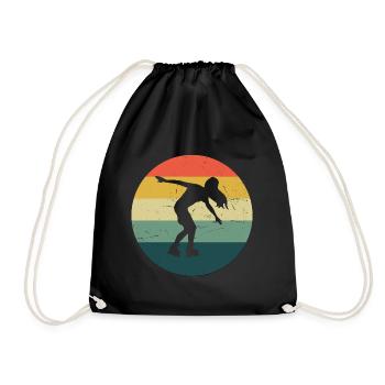 Roller Skates Men Women's Roller Skating - Drawstring Bag - black - Front
