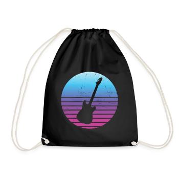 Guitar Guitar Player Guitarist Men's Guitar - Drawstring Bag - black - Front