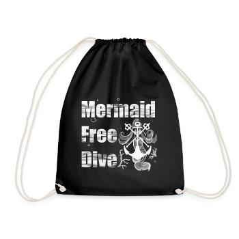 Mermaid Free Dive - Turnbeutel - Schwarz - Vorne