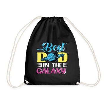 Best Dad in the Galaxy - Drawstring Bag - black - Front