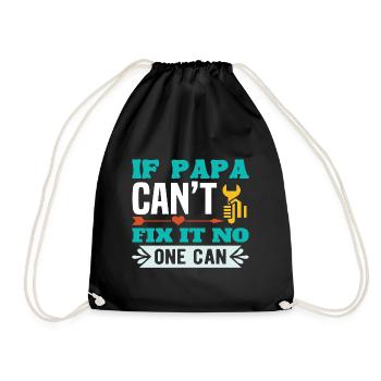 Si ce n’est pas papa peut réparer - Personne ne peut - Sac de sport léger - noir - Devant