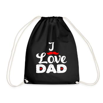 Ich liebe Papa SE - Turnbeutel - Schwarz - Vorne