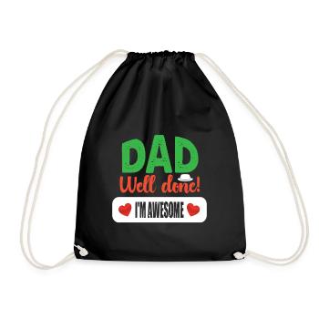 Father's Day - Drawstring Bag - black - Front
