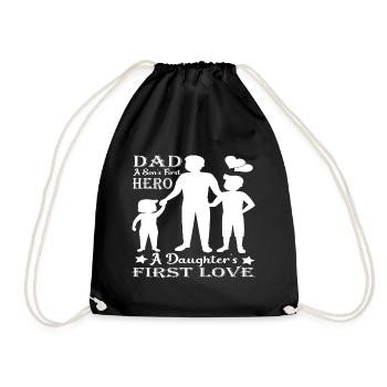 | D’AMOUR DE PAPA HERO Fête des Pères Fête des Pères - Sac de sport léger - noir - Devant