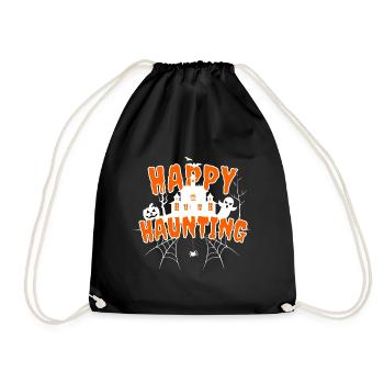 Happy Haunting - Fête Halloween Cadeau - Sac de sport léger - noir - Devant
