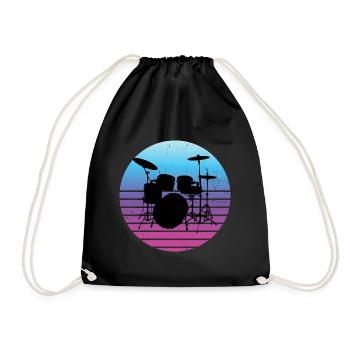 Drummer Women Drums Drummer - Drawstring Bag - black - Front
