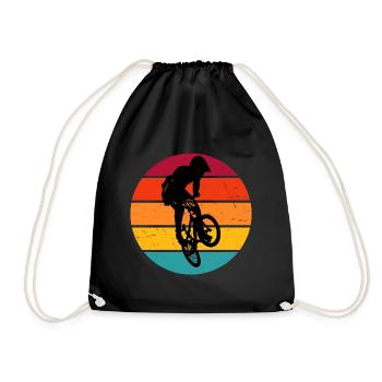Cycling Men's bmx bmx Young Women bmx bike - Drawstring Bag - black - Front