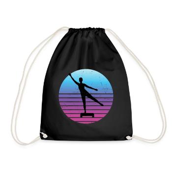 Damen Fitness Aerobic Fitness Aerobic Konditionstr - Turnbeutel - Schwarz - Vorne