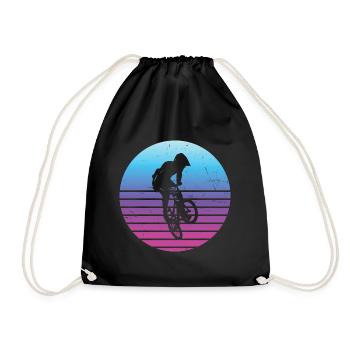 bmx boys bmx cycling ladies bike bmx bicycle - Drawstring Bag - black - Front