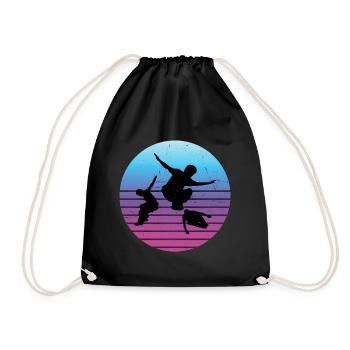 Course libre femmes Parkour masculin - Sac de sport léger - noir - Devant