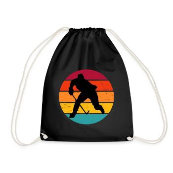 Joueur de hockey sur glace masculin Jeux de hockey sur glace - Sac de sport léger - noir - Devant