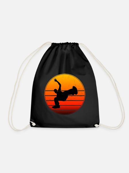 Herren Damen Breakdance Bboy Hip Hop Hiphop - Turnbeutel - Schwarz