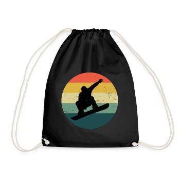 Herren Snowboarding Damen Snowboarder Snowboard - Turnbeutel - Schwarz - Vorne