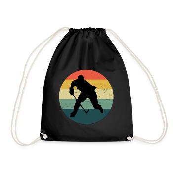 Joueuse de hockey sur glace féminin Jeux de hockey sur glace - Sac de sport léger - noir - Devant