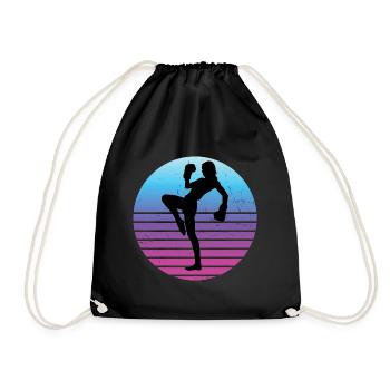 Kickboxing Kickboxer Boxing Kickboxing Hommes - Sac de sport léger - noir - Devant