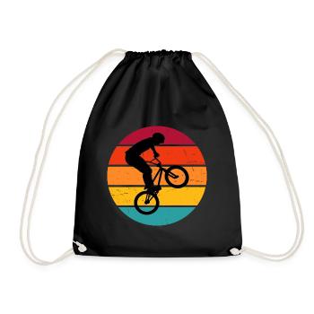 Herren bmx jungen Bike bmx fahrrad Radfahren - Turnbeutel - Schwarz - Vorne