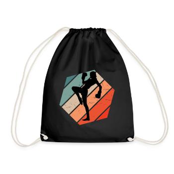 Boxing Kickbox Kickboxer Kickboxing Kickboxen - Turnbeutel - Schwarz - Vorne