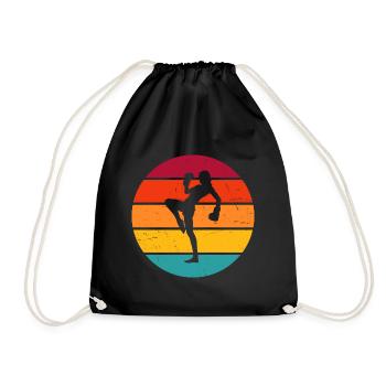 Kickboxen Kickboxing Boxen Kickboxer Boxing - Drawstring Bag - black - Front