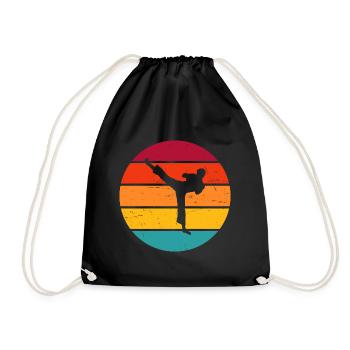 Kickboxing Men Women Kickboxer Kickboxing - Drawstring Bag - black - Front