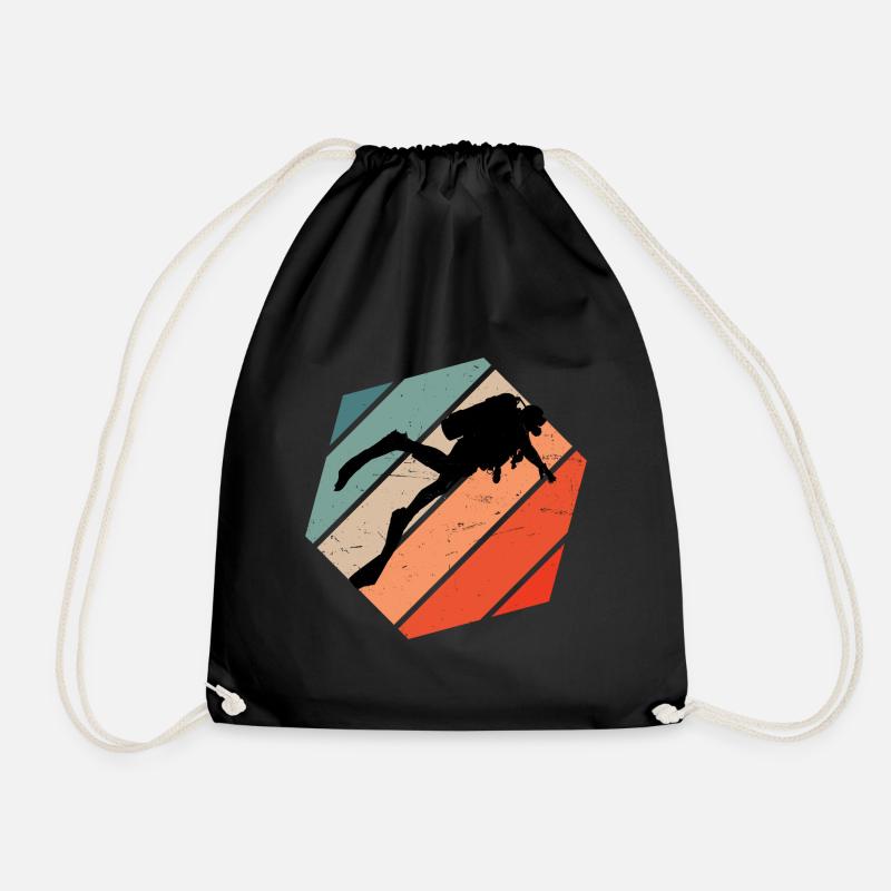 Scuba Diver Scuba Diving Ladies - Drawstring Bag - black