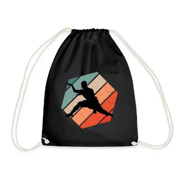 Wushu Kung Fu Kungfu Martial Arts Men Women - Drawstring Bag - black - Front