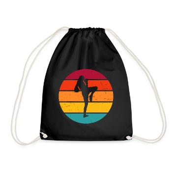 Boxe Thaï Boxe Thaï Femmes Muay Thai Boxe Thaï - Sac de sport léger - noir - Devant