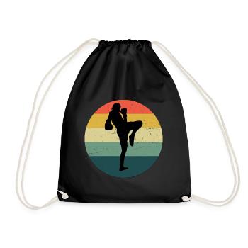 Thai Boxing Women Thai Boxing Men Thai Boxer Muay Thai - Drawstring Bag - black - Front