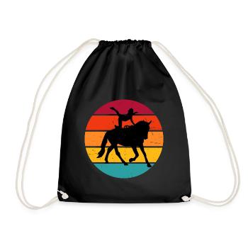 Gymnastique artistique féminine masculine à cheval - Sac de sport léger - noir - Devant