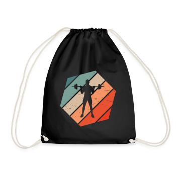 Cardio Women Endurance Training Men Fitness - Drawstring Bag - black - Front