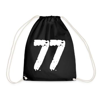 77 Number Vintage - Drawstring Bag - black - Front