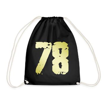 78 Number Vintage - Drawstring Bag - black - Front