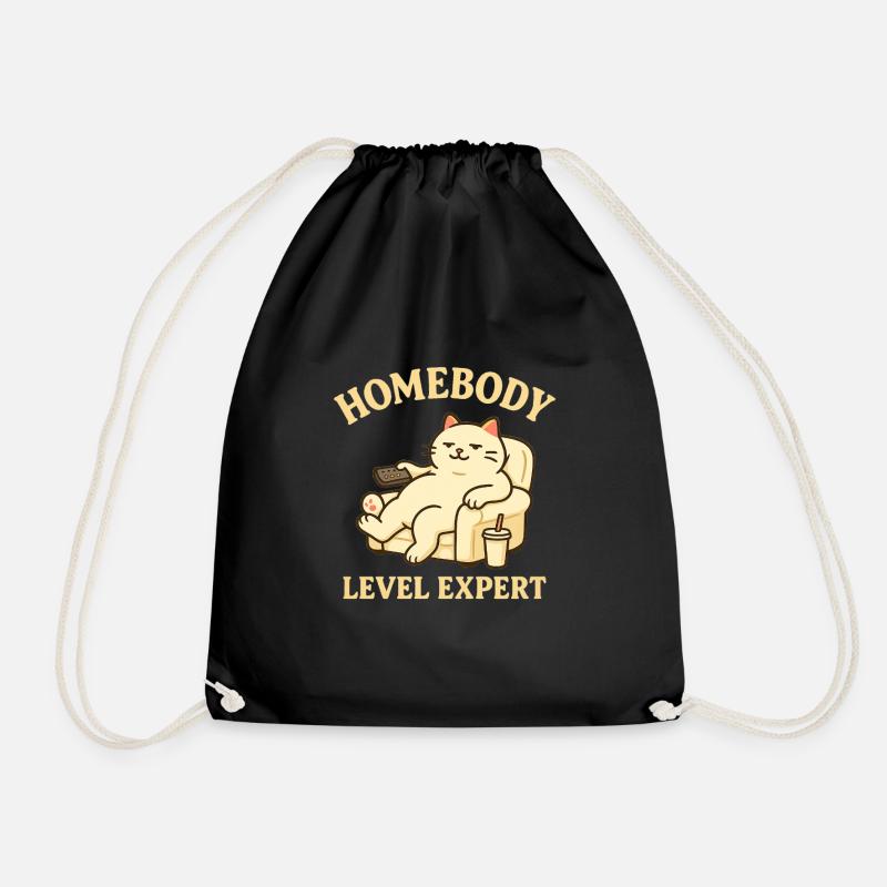 Homebody: Level Expert - Drawstring Bag - black