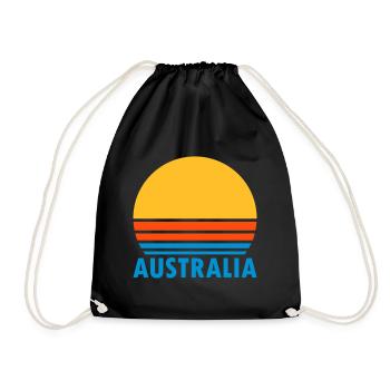 Australia (geteilte Sonne) - Turnbeutel - Schwarz - Vorne