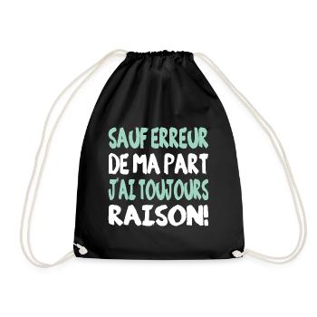 Sauf erreur de ma part - Sac de sport léger - noir - Devant