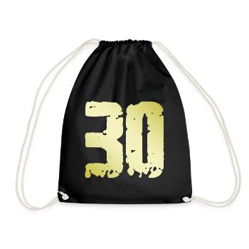 30 Nombre Vintage - Sac de sport léger - noir - Devant