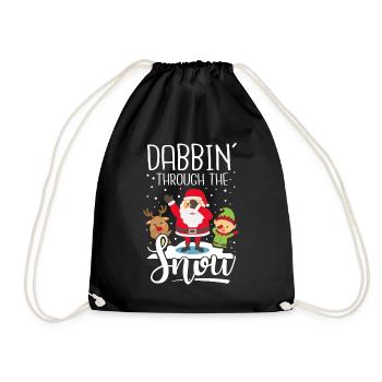 DAB Santa Claus Rudolph Reindeer Elf gift - Drawstring Bag - black - Front