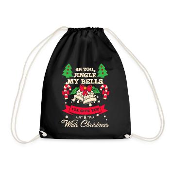 Jingle bells White Christmas gift - Sac de sport léger - noir - Devant