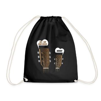 Ukulele guitar gift Uke you are my father - Drawstring Bag - black - Front