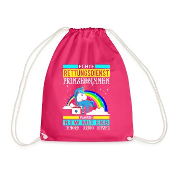 Cadeau de sauvetage princesse Licorne - Sac de sport léger - fuchsia - Devant