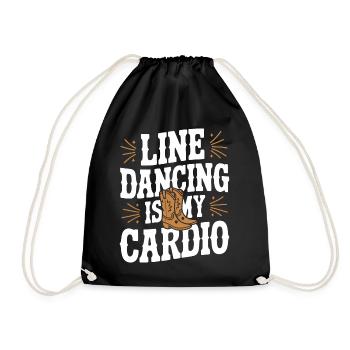 Danse en ligne Danseurs - Sac de sport léger - noir - Devant