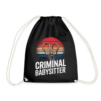 Correctional officer Guard Correctional officer - Drawstring Bag - black - Front