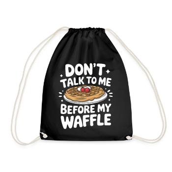 Gaufres Bonbons pour le petit-déjeuner - Sac de sport léger - noir - Devant