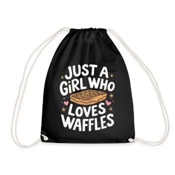 Gaufres Bonbons pour le petit-déjeuner - Sac de sport léger - noir - Devant